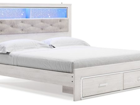 Altyra - White - King Upholstered Bookcase Bed With Storage Online Hot Sale