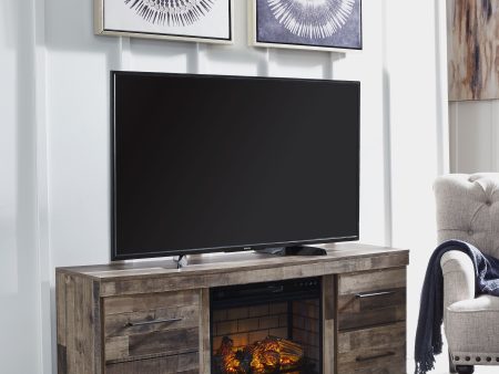 Derekson - Multi Gray - TV Stand With Electric Fireplace Online