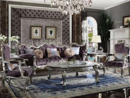 Picardy - Sofa - Velvet & Antique Platinum For Sale