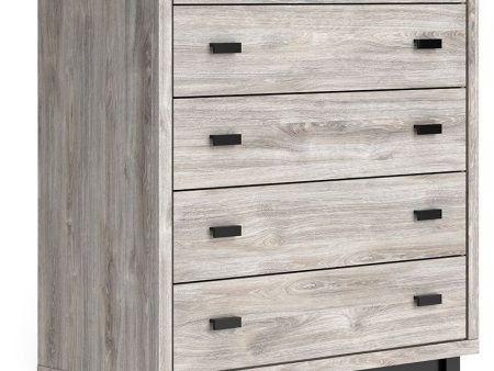 Vessalli - Black   Gray - Five Drawer Wide Chest Discount