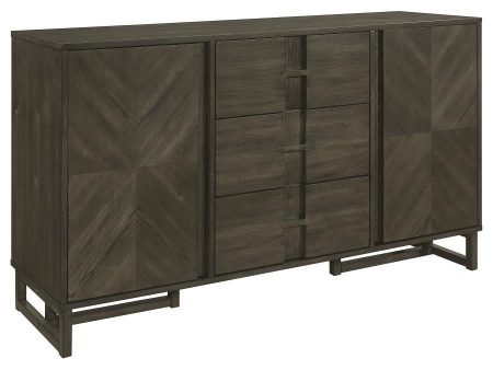 Kelly - 3-Drawer Storage Dining Sideboard Buffet - Dark Gray Discount