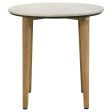 Aldis - Round Marble Top Side End Table - White And Natural on Sale