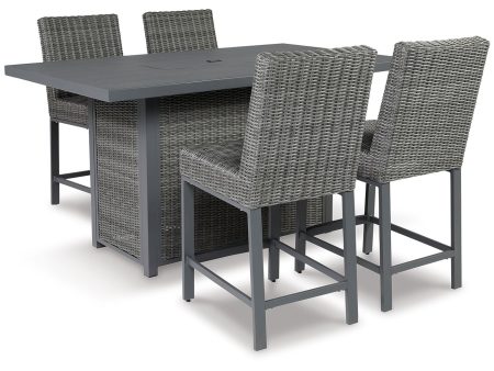 Palazzo - Gray - Outdoor Counter Height Dining Table With 4 Barstools Online now