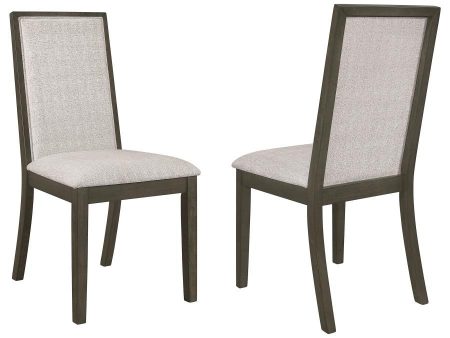 Kelly - Upholstered Dining Side Chair (Set of 2) - Dark Gray Cheap