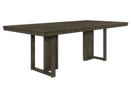 Kelly - Rectangular Wood Dining Table - Dark Gray Online now