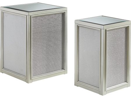 Traleena - Silver Finish - Nesting End Tables (Set of 2) For Sale