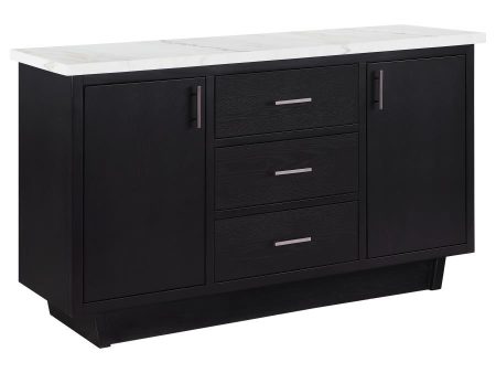 Sherry - 3-Drawer Marble Top Sideboard Buffet - Rustic Espresso Sale