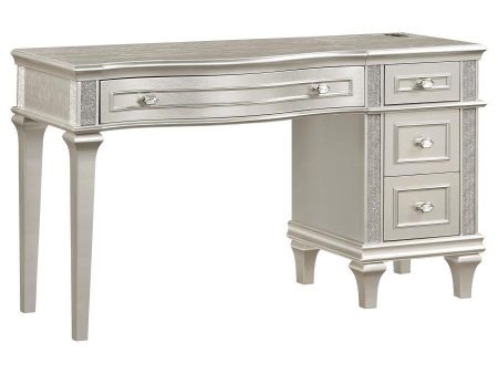 Evangeline - 4-Drawer Vanity Desk Makeup Table - Silver Oak For Cheap