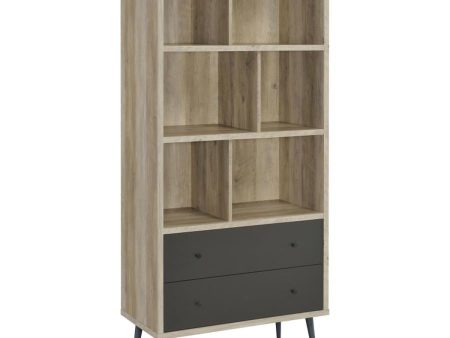 Maeve - 3-Shelf Bookcase With Drawers - Distressed Pine For Sale