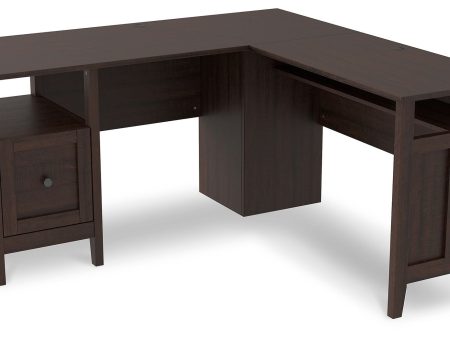 Camiburg - Warm Brown - 2-Piece Home Office Desk Fashion