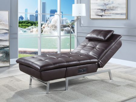 Padilla - Chaise - Brown Fabric Discount