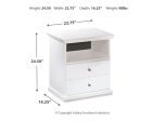 Bostwick - White - One Drawer Night Stand Hot on Sale