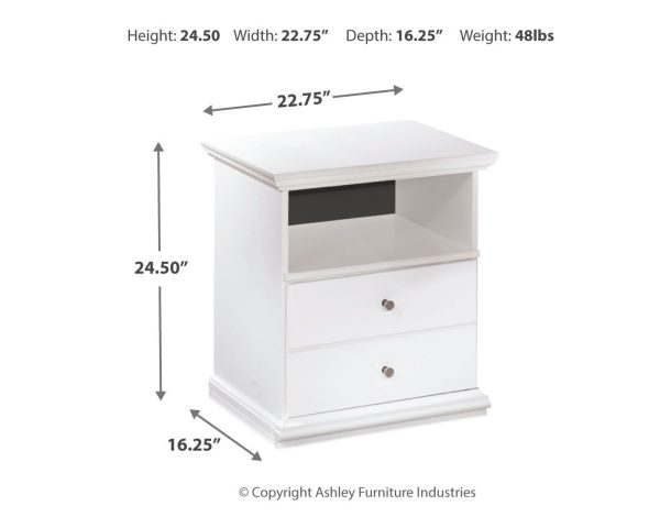 Bostwick - White - One Drawer Night Stand Hot on Sale