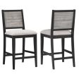 Elodie - Wood Counter Chair (Set of 2) - Gray And Black For Discount