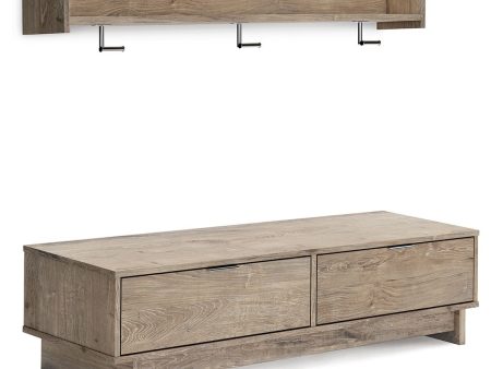 Oliah - Natural - Bench With Coat Rack Fashion