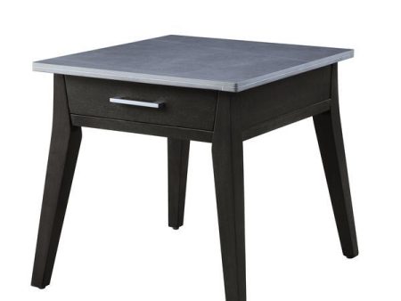 Zemocryss - End Table - Marble & Dark Brown Finish Fashion