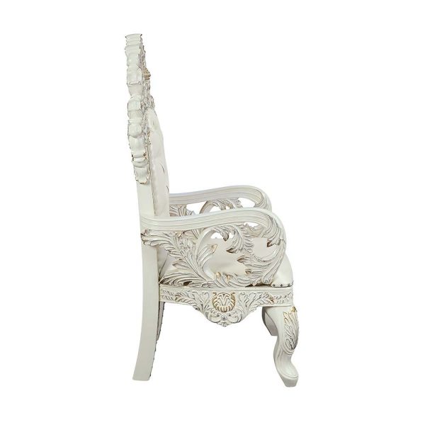 Adara - Dining Chair (Set of 2) - White PU & Antique White Finish Online now