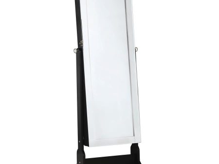 Cortez - Cheval Mirror With Jewelry Storage - Black Online