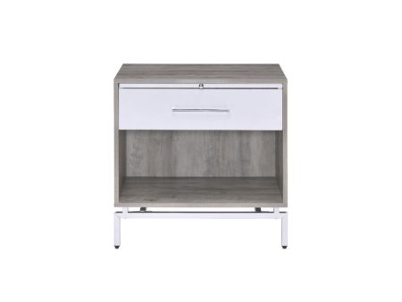 Cistus - Accent Table - Weathered Gray Oak & White For Cheap