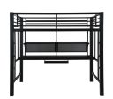 Avalon - Full Workstation Loft Bed - Black For Cheap