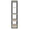 Loomis - 72  4-Shelf Bookshelf - Whitewashed Gray Online