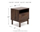 Calverson - Mocha - One Drawer Night Stand - Medium Online now