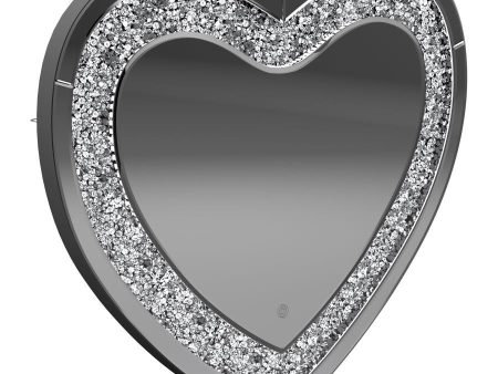 Aiko - Heart Shaped LED Light Wall Mirror - Silver Online