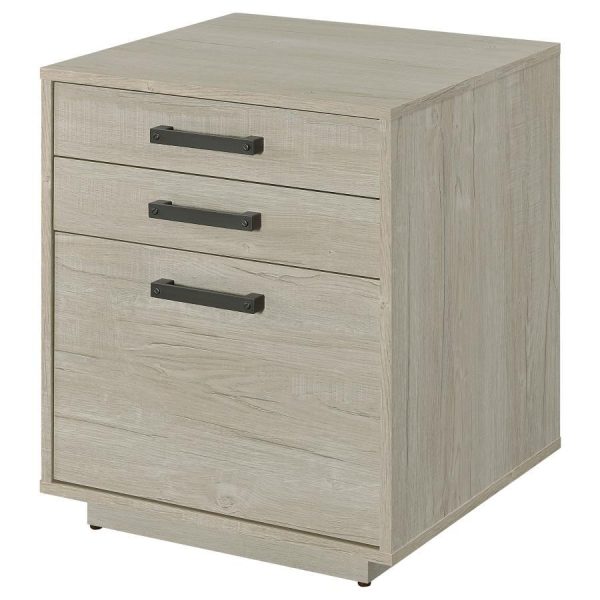 Loomis - 3-Drawer Home Office File Cabinet - Whitewashed Gray Cheap