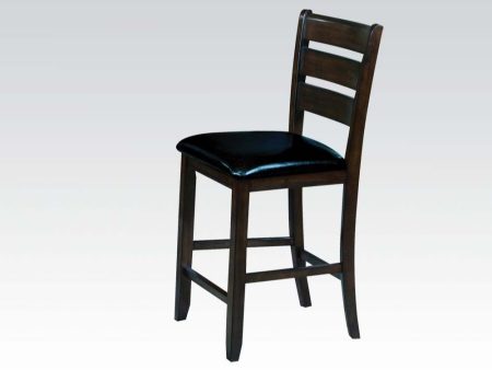 Urbana - Counter Height Chair (Set of 2) - Black PU & Espresso Supply