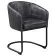 Banner - Leatherette Upholstered Dining Arm Chair - Anthracite on Sale