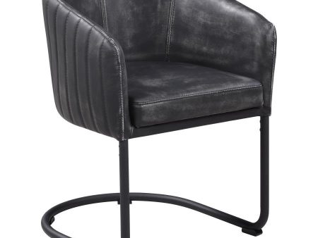 Banner - Leatherette Upholstered Dining Arm Chair - Anthracite on Sale