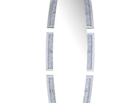 Noralie - Accent Floor Mirror - Mirrored & Faux Diamonds - 63  Online now