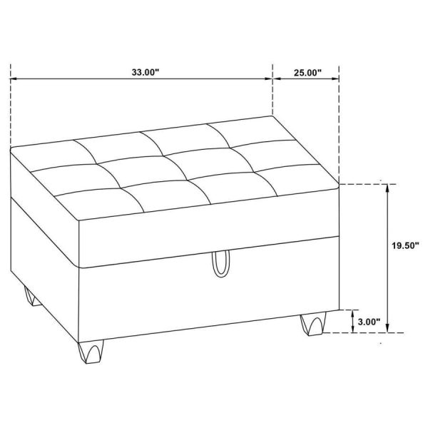 Stonenesse - Sectional Sofa With Storage Ottoman Set - Gray Online Hot Sale