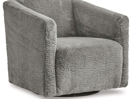 Bramner - Charcoal - Swivel Accent Chair For Discount