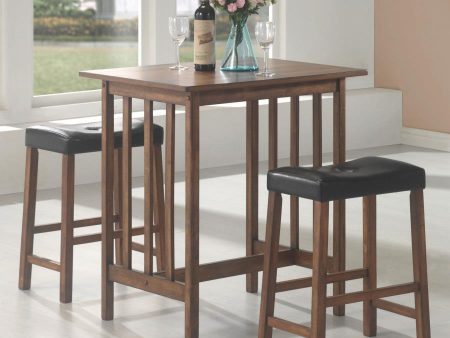 Oleander - 3 Piece Counter Height Dining Table Set Nut - Brown Hot on Sale