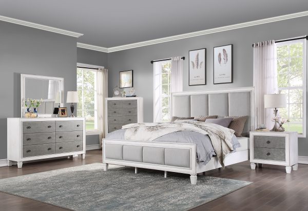 Katia - Mirror - Rustic Gray & White Finish Online Sale