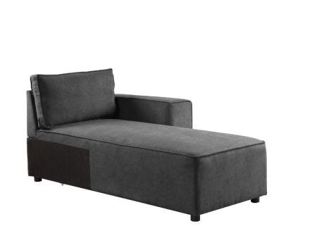 Silvester - Chaise - Gray Fabric Online Sale