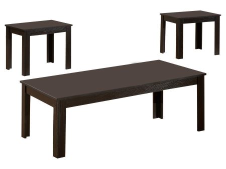 Elias - 3 Piece Engineered Wood Coffee Table Set - Black For Sale