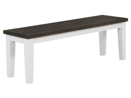 Kingman - Wood Dining Bench - Distressed White on Sale