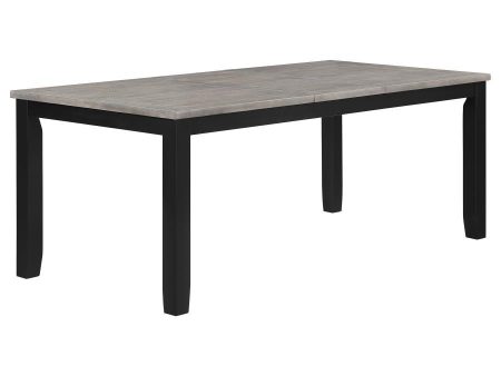 Elodie - Rectangular Extension Leaf Dining Table - Black For Sale