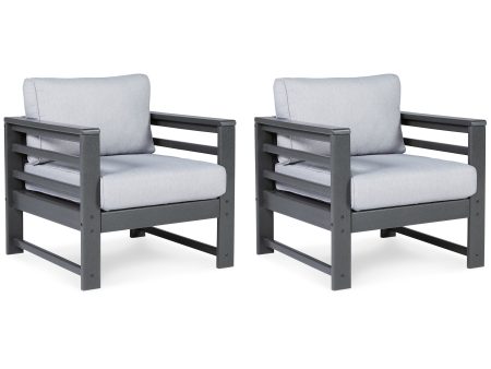 Amora - Charcoal Gray - Lounge Chair w Cushion (Set of 2) Supply