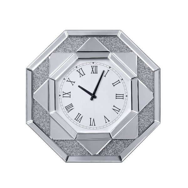 Maita - Wall Clock - Mirrored & Faux Gems For Sale