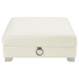 Chaviano - Square Upholstered Ottoman - Pearl White Discount