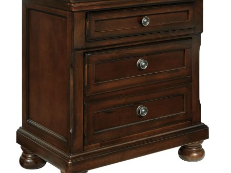 Porter - Dark Brown - Two Drawer Night Stand on Sale