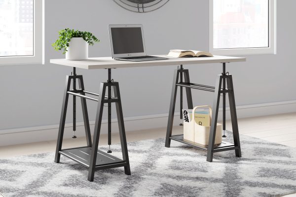 Bayflynn - White   Black - Adjustable Height Desk Cheap