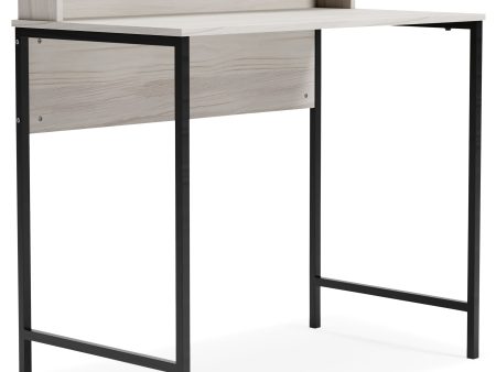 Bayflynn - White   Black - Home Office Desk with Hutch Cheap