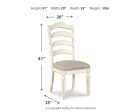 Realyn - Chipped White - Dining UPH Side Chair (Set of 2) - Ladderback Online now