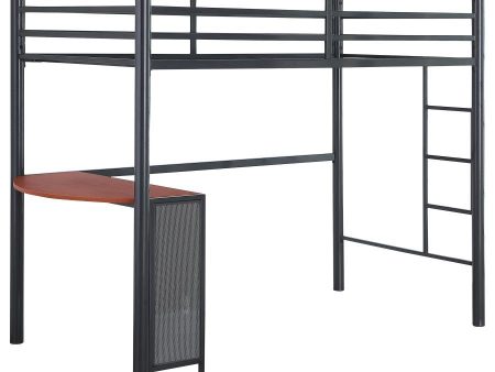 Fisher - Twin Workstation Loft Bed - Gunmetal Sale