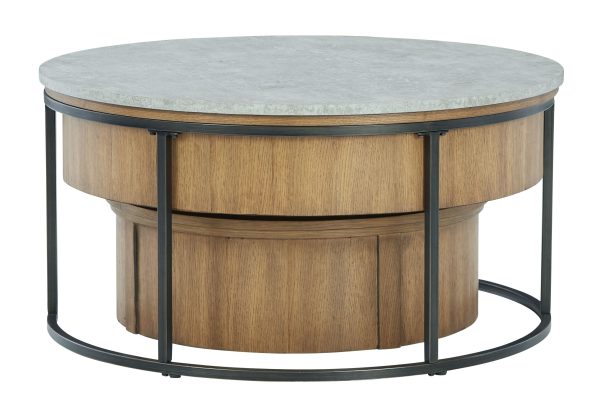 Fridley - Gray   Brown   Black - Nesting Cocktail Tables (Set of 2) For Cheap