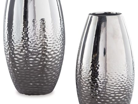 Dinesh - Silver Finish - Vase Set (Set of 2) Fashion